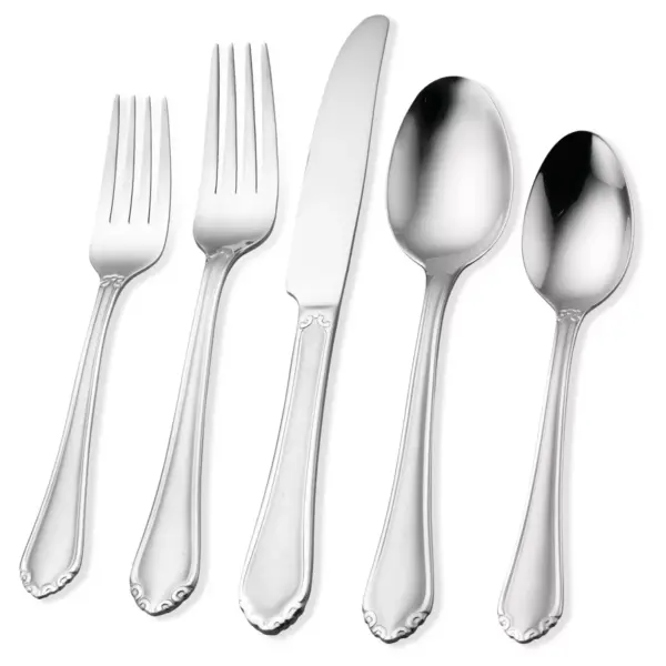 Hampton Forge Motif Frosted - 20 Piece Flatware Set, Service for 4