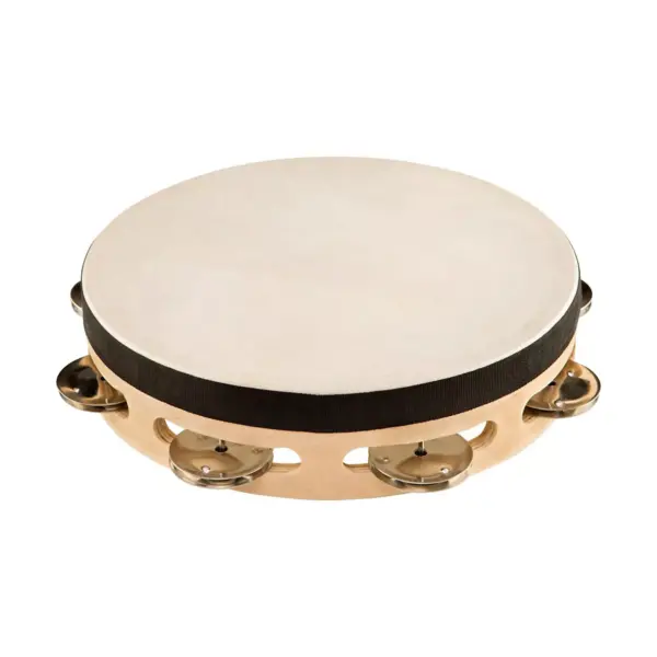 Sound Percussion Labs Baja Percussion Single Row Tambourine with Steel Jingles 8 in. Natural