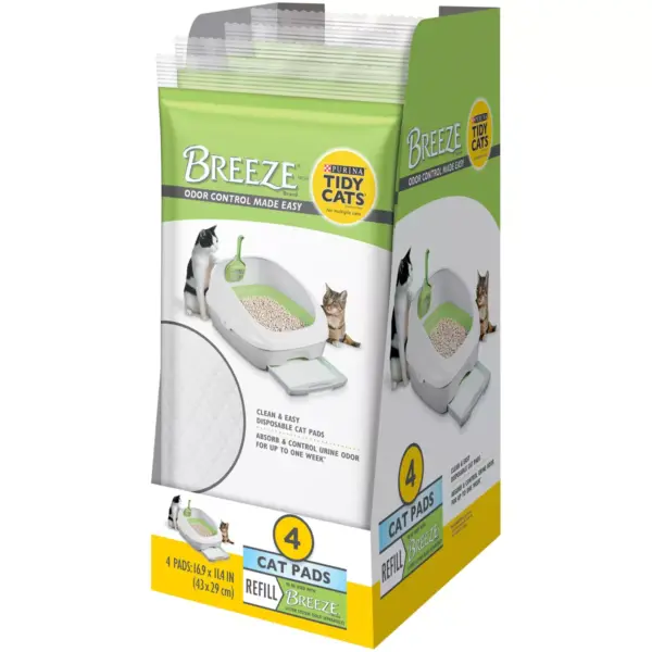 Purina Tidy Cats Litter Box System BREEZE System Starter Kit Litter Box Litter Pellets & Pads