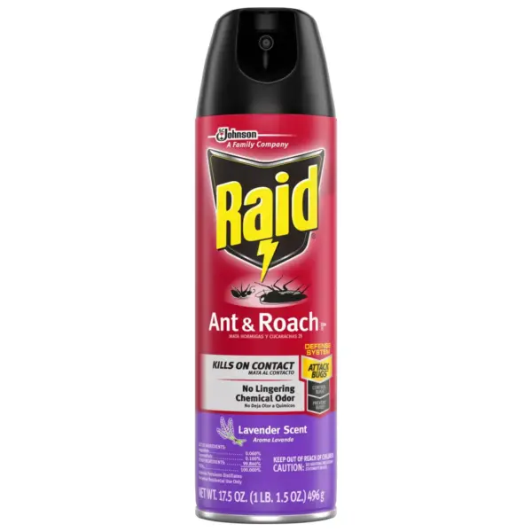 Raid Ant & Roach Killer 26 - Lavender Scent - 17.5oz