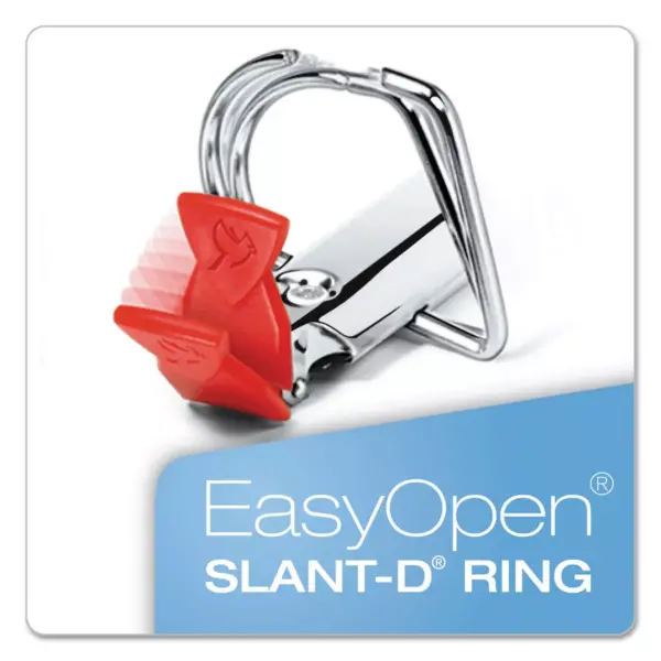 Cardinal FreeStand Easy Open Locking Slant-D Ring Binder 4" Cap 11 x 8 1/2 White 43140CB