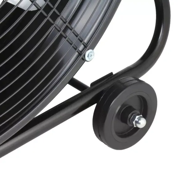 Comfort Zone High-Strength 24-Inch High-Velocity 2 Speed 180-Degree Adjustable Industrial Drum Cooling Fan in Black for Garage, Shop, or Office