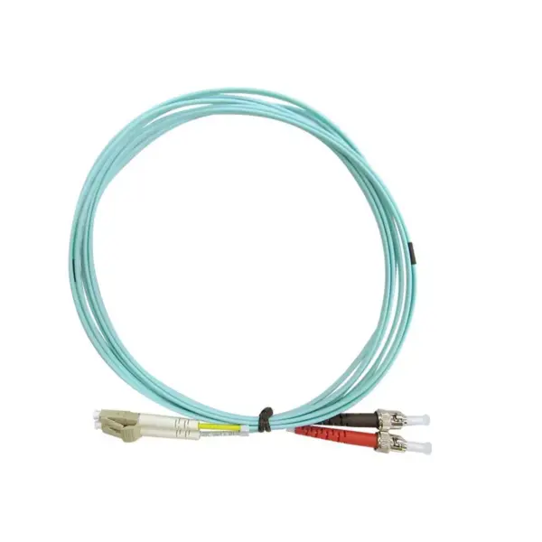 Monoprice OM4 Fiber Optic Cable - 2 Meters, LC/UPC-ST/UPC, Multi Mode, Duplex, 50/125 micron Type, 2.0mm, OFNR