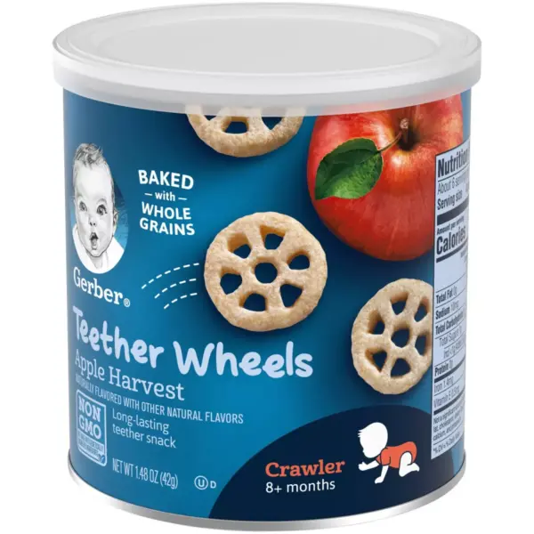 Gerber Teether Wheels Apple Harvest Baby Snacks - 1.48oz