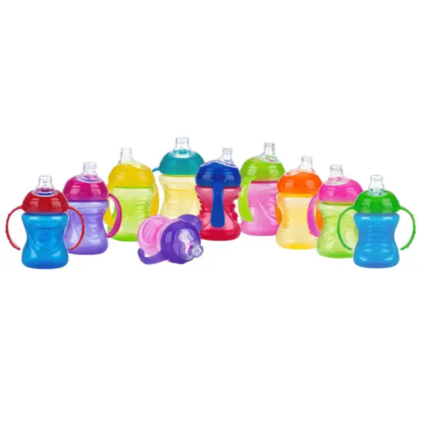 Nuby Bin Cup Super Spout Trainer- 8oz - Colors May Vary