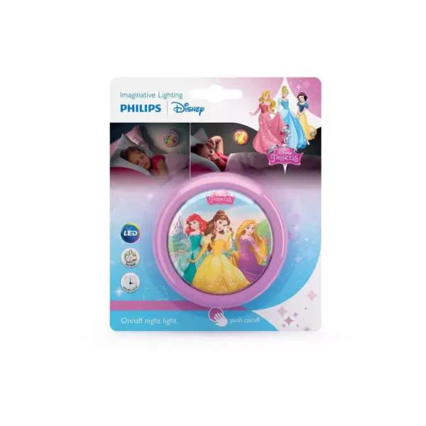 Philips Disney LED Night Light w/ Philips Disney Princess Lamp (2 Pack)