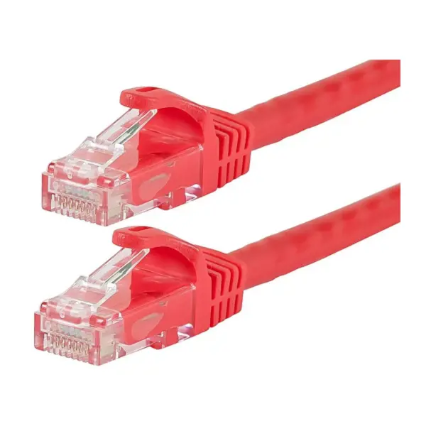 Monoprice Cat6 Ethernet Patch Cable - 25 Feet - Red | Network Internet Cord - Snagless RJ45, Stranded, 550Mhz, UTP, Pure Bare Copper Wire, 24AWG -