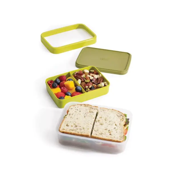 Joseph Joseph Go Eat Compact 2-in-1 Lunch Box Green