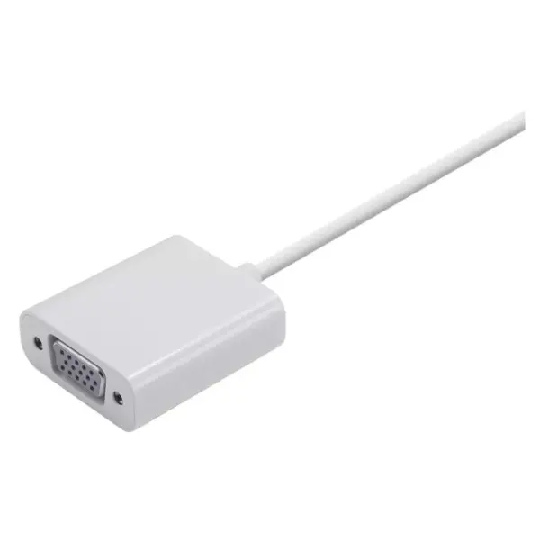 Monoprice USB-C to VGA Adapter - White, Supports Up To 10Gbps Data Rate & USB 3.1 SuperSpeed - Select Series