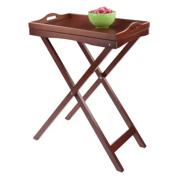 Devon Butler Table with Serving Tray Wood/Walnut - Winsome