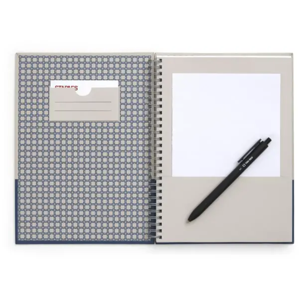 TRU RED Medium Hard Cover Ruled Notebook, Gray/Blue TR55740