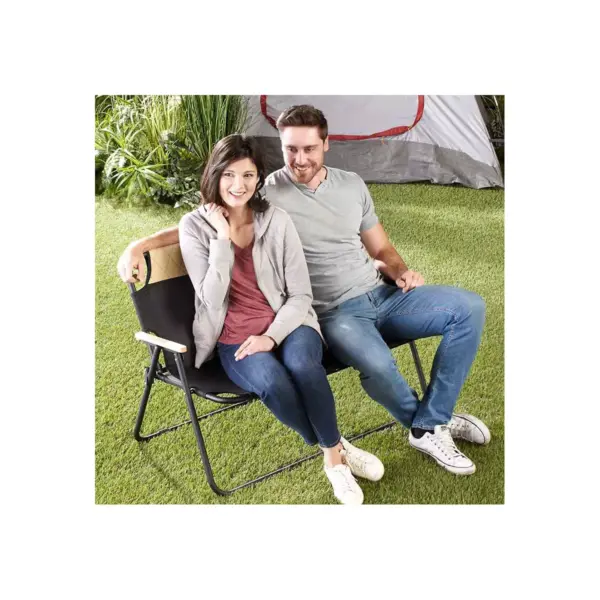 Lakeside Double Size Outdoor Foldable Chair - Outdoor Camping and Travel Accessory