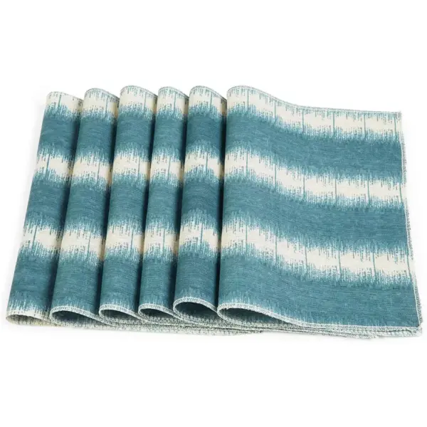 Juvale Striped Placemats with Table Runner (6 Pieces)