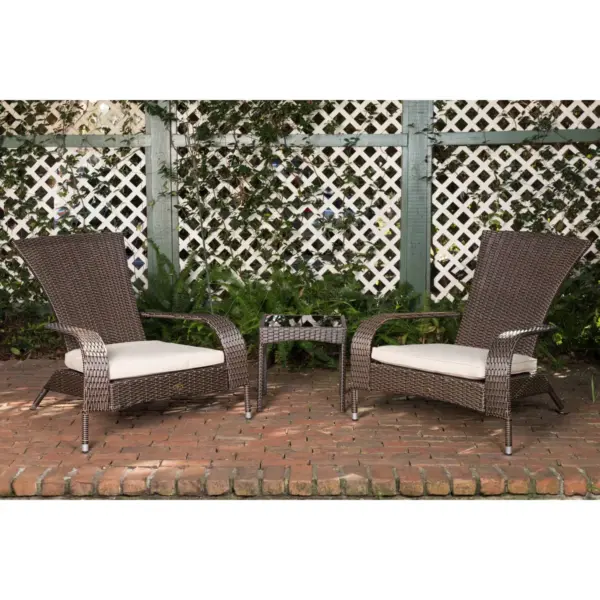 Coconino 3pc Wicker Patio Chat Set - Balkene Home