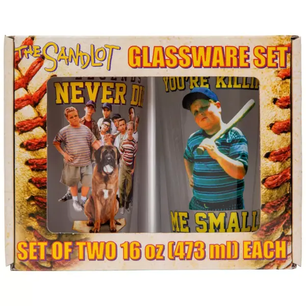 Silver Buffalo The Sandlot Legends and Smalls 16 oz Pint Glass Set