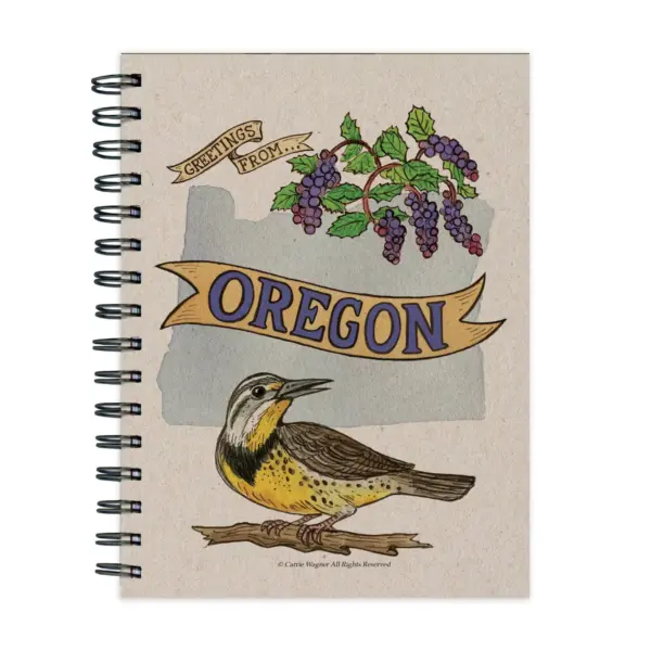 Journal 7.25" x 9.25" Multicolored - Greetings From Oregon