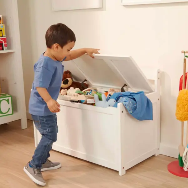 Melissa & Doug Wooden Toy Chest - White