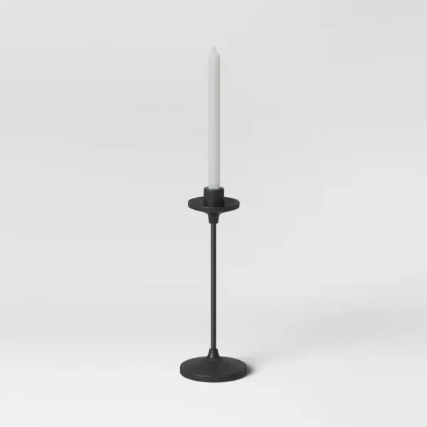 11"x4" Set of 3 Tapers Metal Candle Holder Black - Threshold™