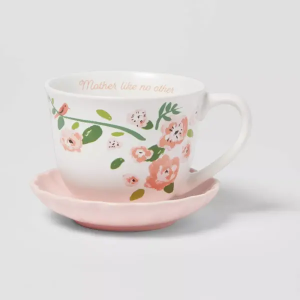 2pc Stoneware Mother Like No Other Cup and Saucer Set - Opalhouse™