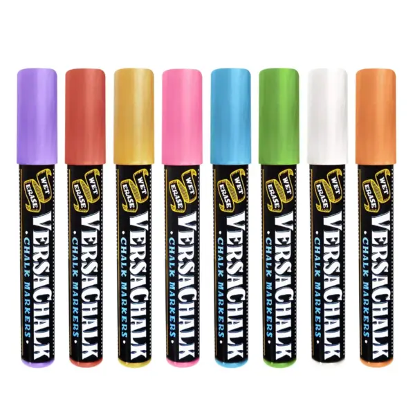 8ct Chalk Markers Reversible Nib Metallic - VersaChalk