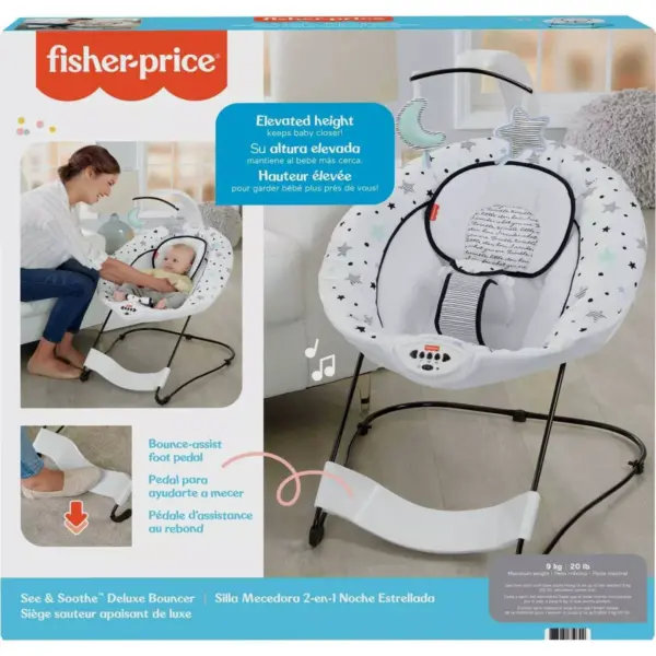 Fisher-Price See & Soothe Deluxe Bouncer - Starry Wonders