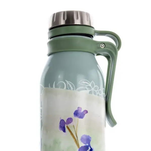 Gibson Elite Lavender Cottage 25 Ounce Stainless Steel Thermal Bottle