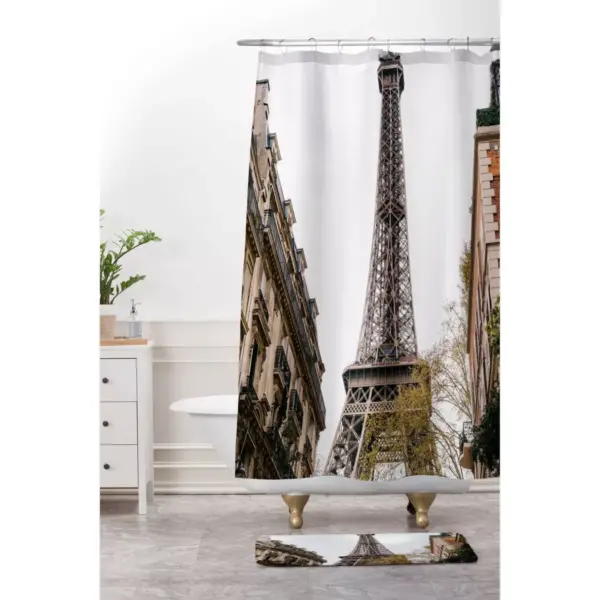 Bethany Young Photography The Eiffel Tower Shower Curtain Brown - Deny Designs