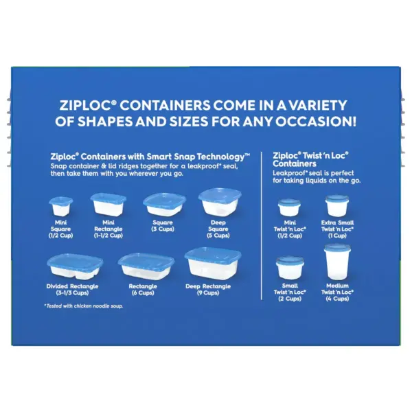 Ziploc Medium Square Containers - 3ct