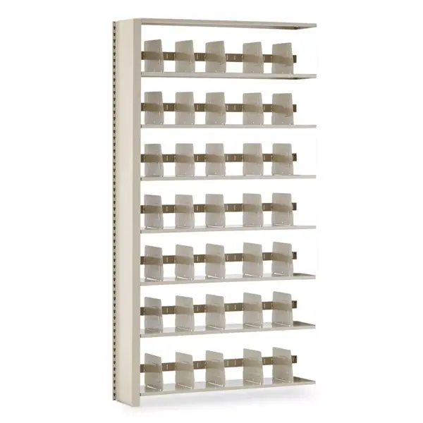 Tennsco Snap-Together Seven-Shelf Closed Add-On Unit Steel 48w x 12d x 88h Sand 128848ACSD