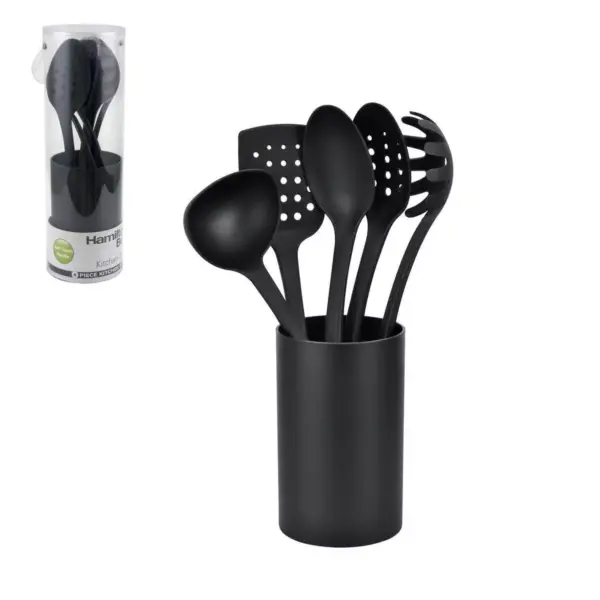 Hamilton Beach 6pc Soft Touch Utensil Set - Black