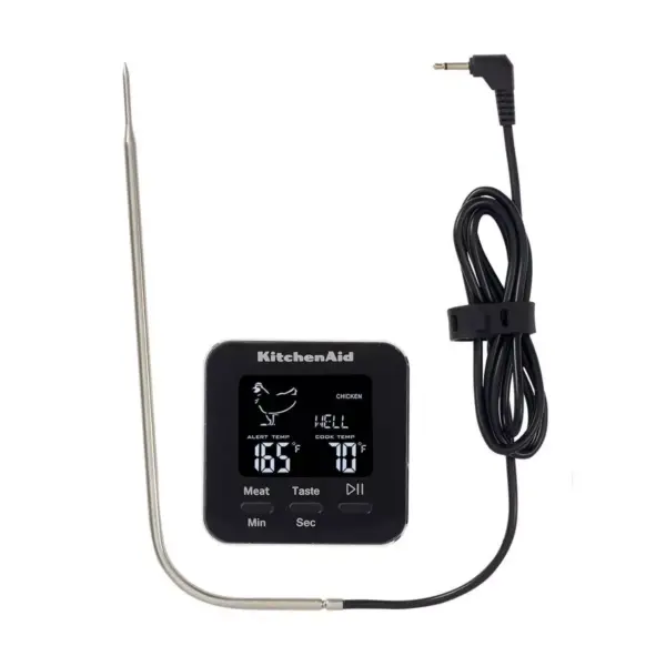 KitchenAid Programmable Wired Probe Kitchen Thermometer & Timer