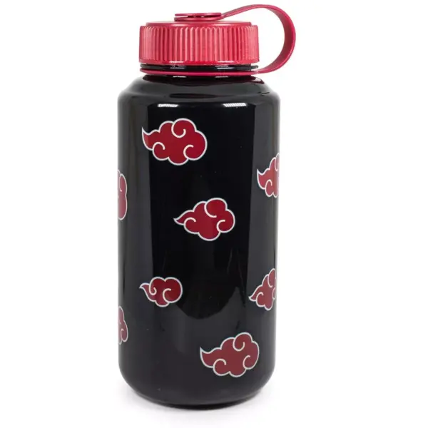 Just Funky Naruto Shippuden Akatsuki Red Clouds Plastic Water Bottle | Holds 32 Ounces