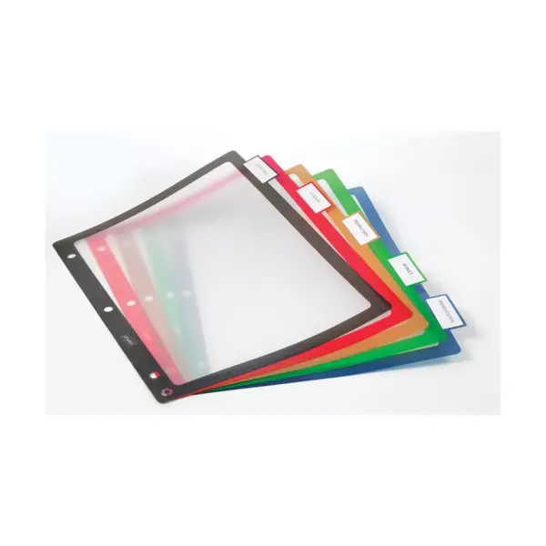 Staples Better Print & Apply Label Plastic Dividers 5-Tab Assorted Colors Set 953698