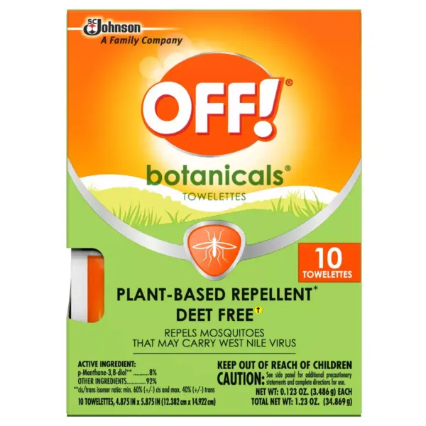 OFF! 10ct Botanicals Insect Repellent Towelettes