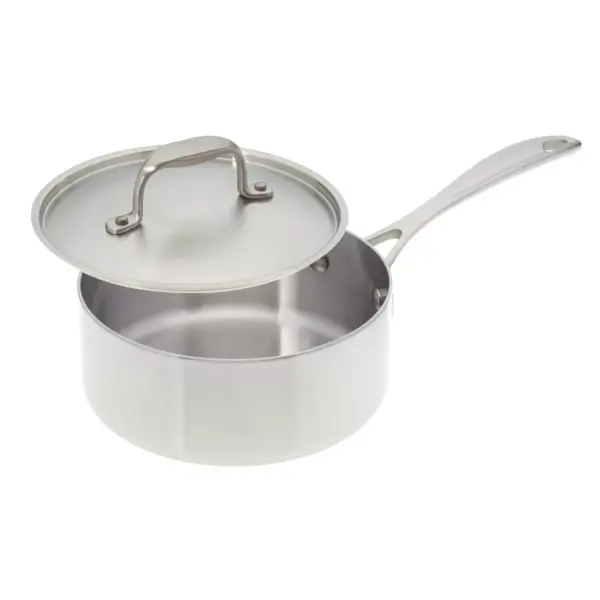 American Kitchen Cookware Premium Stainless Steel Covered 2 Quart Saucepan