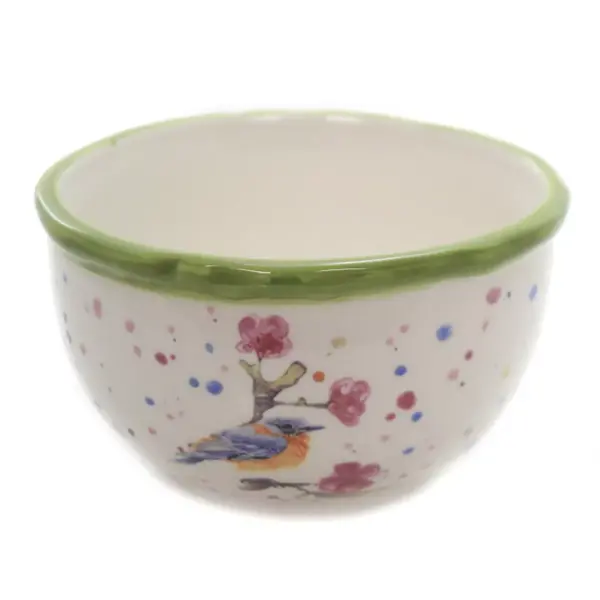 Tabletop 2.5" Bird And Cherry Blossom Bowl Blue Bird Springtime Boston International  -  Serving Bowls