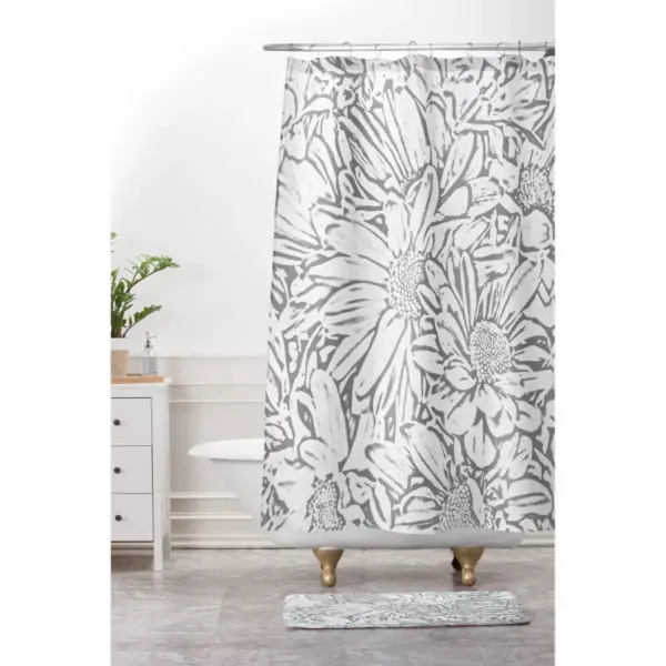 Lisa Argyropoulos Daisy Dove Shower Curtain Gray - Deny Designs