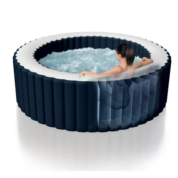 Intex 28405E 4 Person Round Hot Tub & Cup Holder & Filter Cartridges (6 Pack)