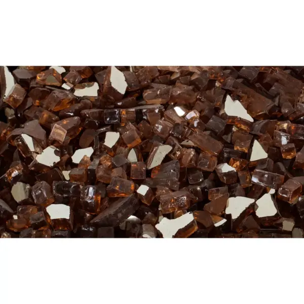 Pleasant Hearth 10lb Amber Tempered Glass Rocks