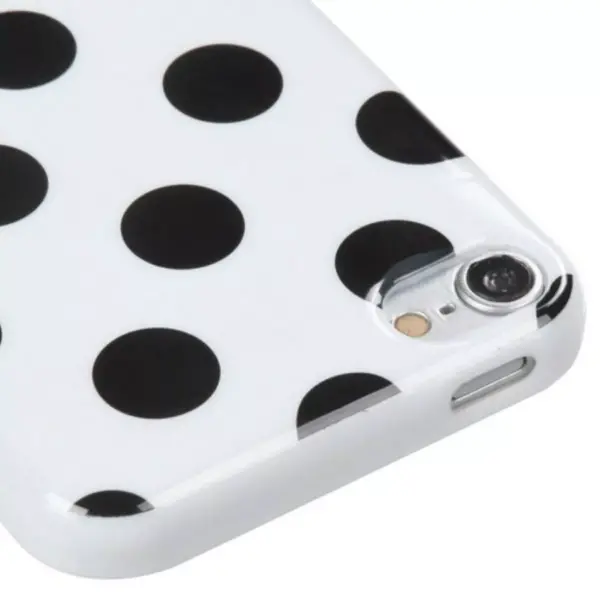 MYBAT For Apple iPod Touch 5th Gen/6th Gen White Black Polka Dots Skin Case Cover