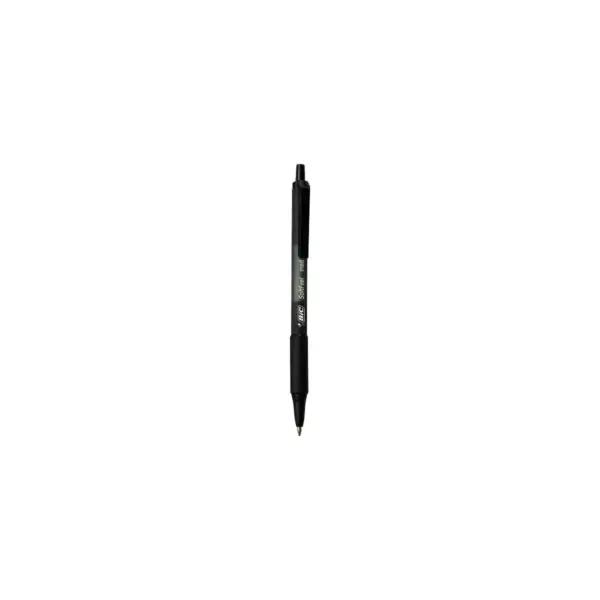 BIC Soft Feel Non-Refillable Ballpoint Pen, 1 mm Medium Tip, Black, pk of 12