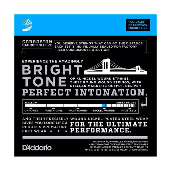 D'Addario EXL120 Nickel Super Light Electric Guitar Strings (10-Pack)