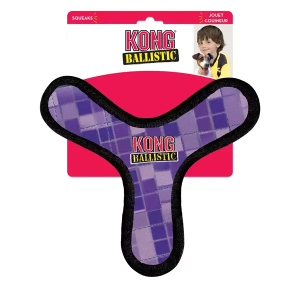 KONG Ballistic Boomerang Dog Toy - Colors May Vary - L