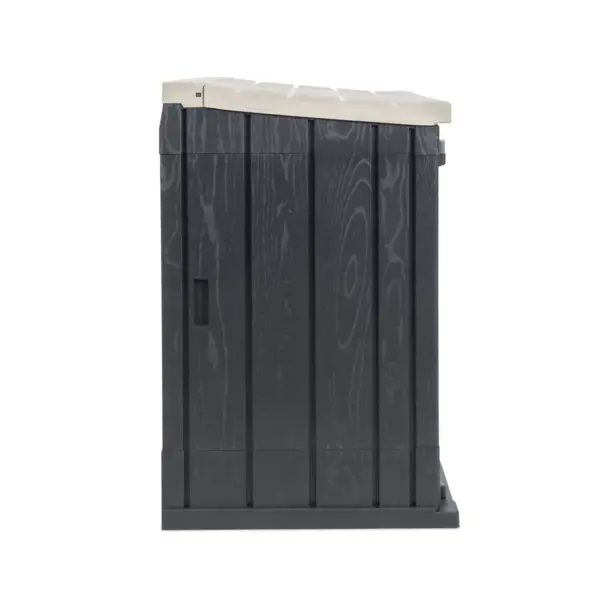 Toomax Stora Way All-Weather Resin Outdoor Horizontal Storage Shed Cabinet for Trash Cans and Yard Tools, 30 cu ft