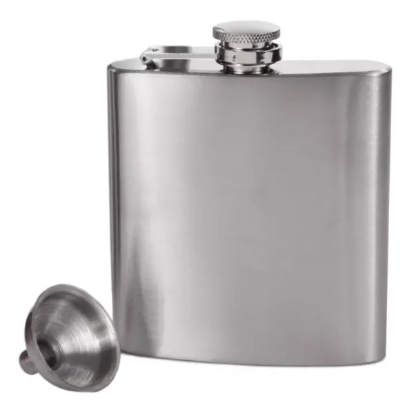 TRUE Stainless Steel Flask with Funnel 6oz