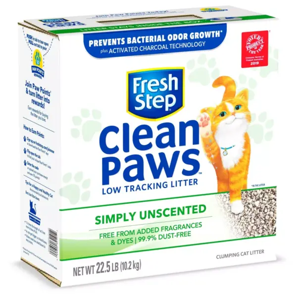 Fresh Step - Clean Paws Unscented Clumping Cat Litter - 22.5lb