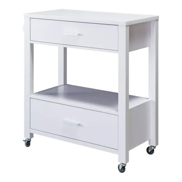 Umberra 2 Drawer Kitchen Cart White - HOMES: Inside + Out