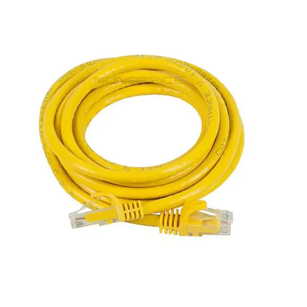 Monoprice Cat6 Ethernet Patch Cable - 7 Feet - Yellow | Network Internet Cord - RJ45, Stranded, 550Mhz, UTP, Pure Bare Copper Wire, 24AWG - Flexboot