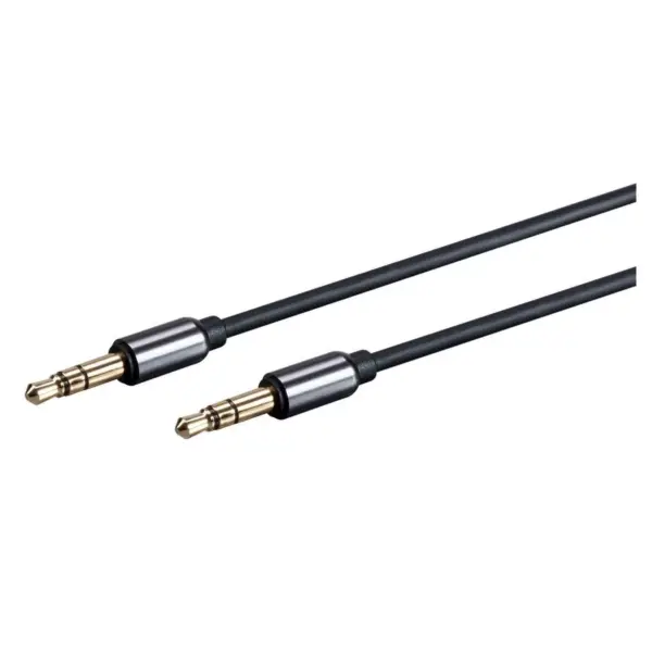 Monoprice Audio Cable - 3 Feet - Black | Auxiliary 3.5mm TRS Audio Cable - Slim, Durable, Gold plated for smartphone, mp3 player, laptop - Onyx Series