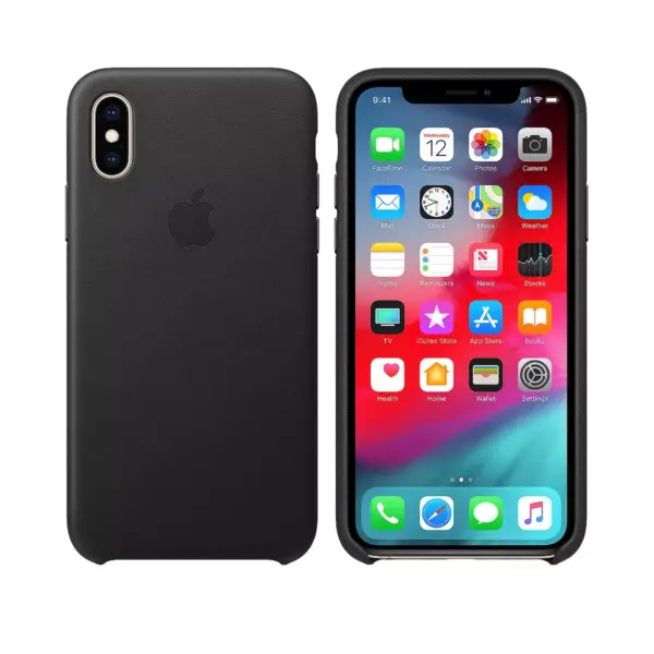 Apple iPhone 11 Pro/X/XS Leather Case - Black